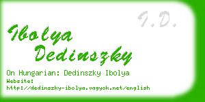 ibolya dedinszky business card